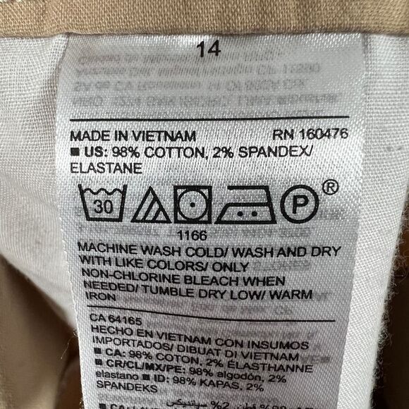 OLD NAVY KHAKI CLASSIC SIMPLE BASIC FLAT FRONT EVERYDAY WEAR CASUAL SHORTS - Picture 4 of 5